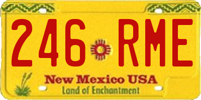 NM license plate 246RME