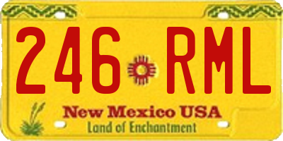 NM license plate 246RML