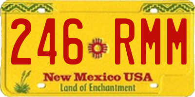 NM license plate 246RMM
