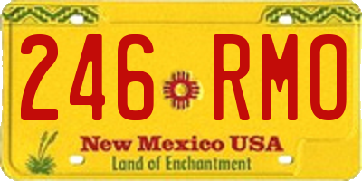 NM license plate 246RMO