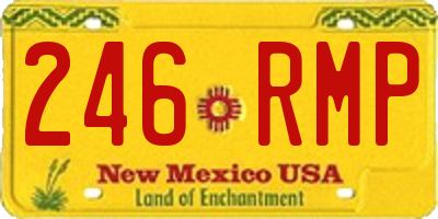 NM license plate 246RMP
