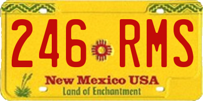 NM license plate 246RMS