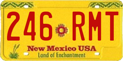 NM license plate 246RMT