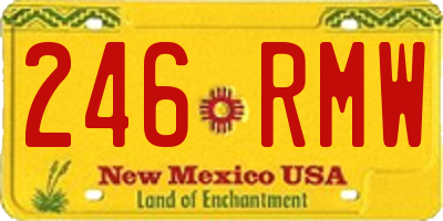 NM license plate 246RMW