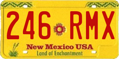 NM license plate 246RMX