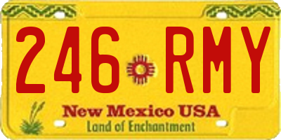 NM license plate 246RMY