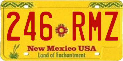 NM license plate 246RMZ