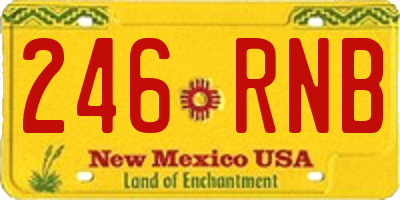 NM license plate 246RNB