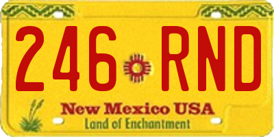 NM license plate 246RND