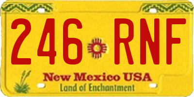 NM license plate 246RNF