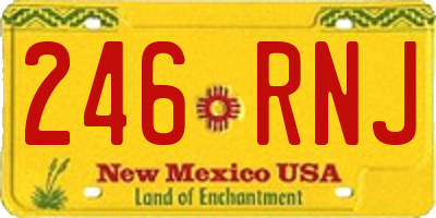 NM license plate 246RNJ