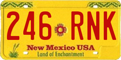 NM license plate 246RNK