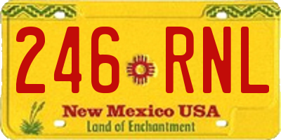 NM license plate 246RNL