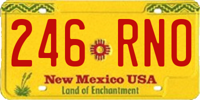 NM license plate 246RNO