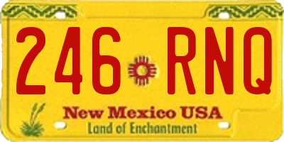 NM license plate 246RNQ
