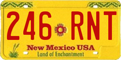 NM license plate 246RNT