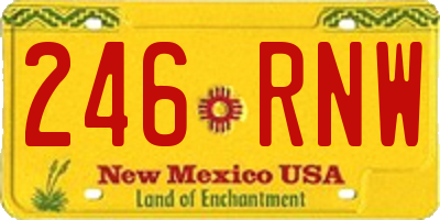 NM license plate 246RNW