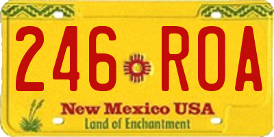 NM license plate 246ROA