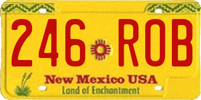 NM license plate 246ROB