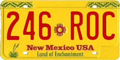 NM license plate 246ROC