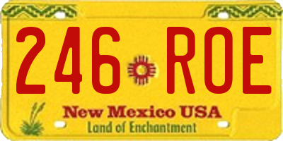 NM license plate 246ROE