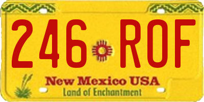 NM license plate 246ROF