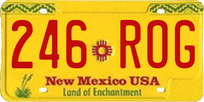 NM license plate 246ROG