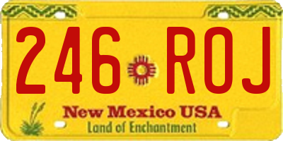 NM license plate 246ROJ