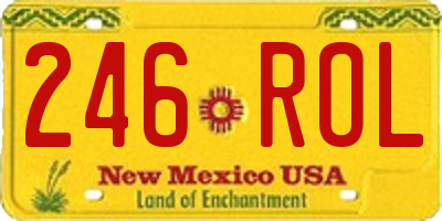NM license plate 246ROL
