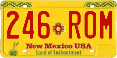 NM license plate 246ROM