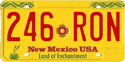 NM license plate 246RON