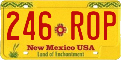 NM license plate 246ROP