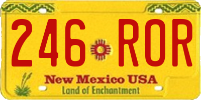 NM license plate 246ROR
