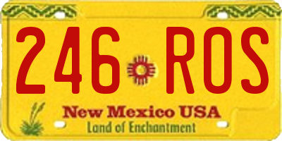 NM license plate 246ROS