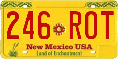 NM license plate 246ROT