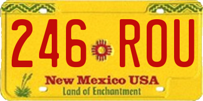 NM license plate 246ROU