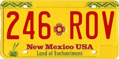 NM license plate 246ROV