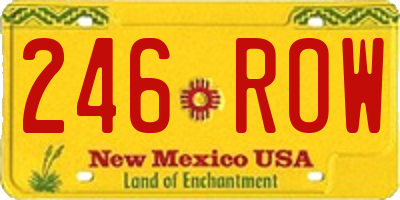 NM license plate 246ROW