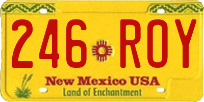 NM license plate 246ROY