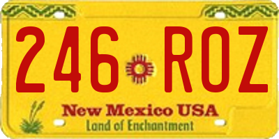 NM license plate 246ROZ