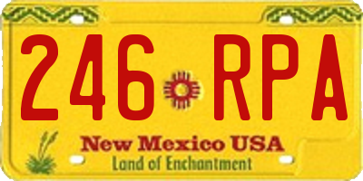 NM license plate 246RPA