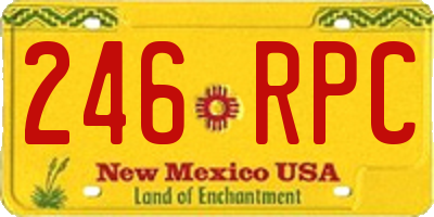 NM license plate 246RPC