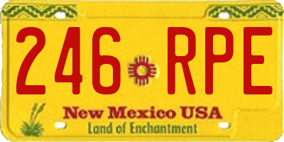 NM license plate 246RPE