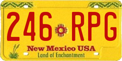 NM license plate 246RPG