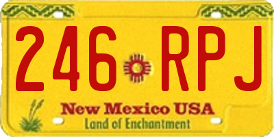 NM license plate 246RPJ