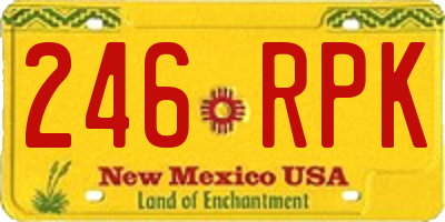 NM license plate 246RPK