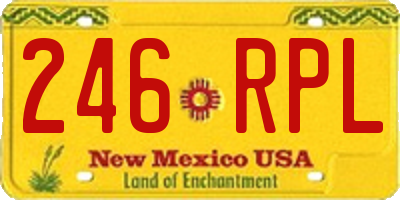 NM license plate 246RPL