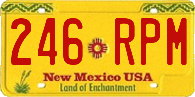 NM license plate 246RPM