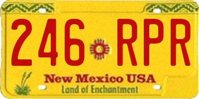 NM license plate 246RPR