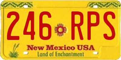 NM license plate 246RPS
